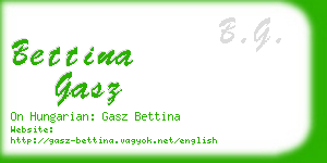 bettina gasz business card